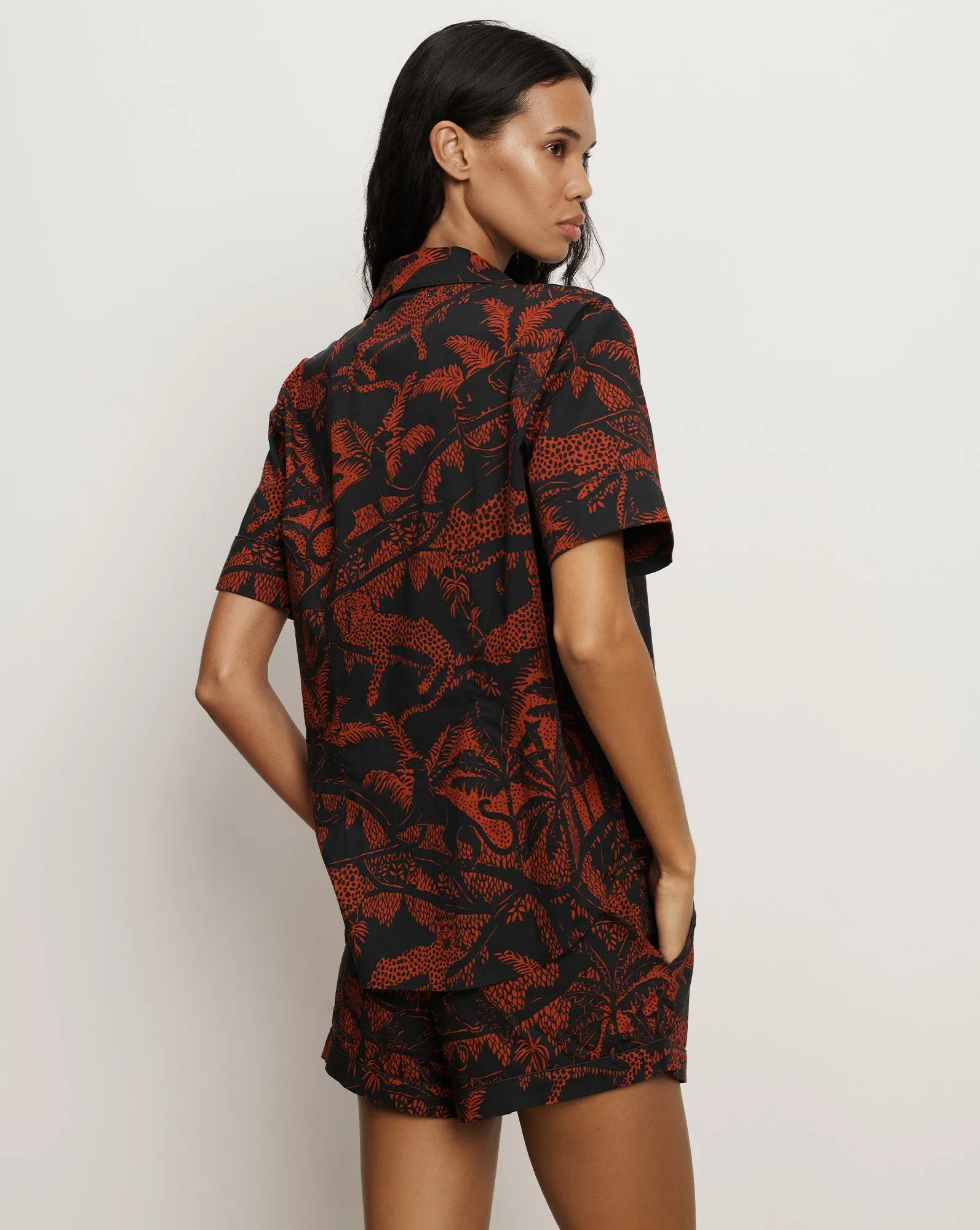 Short-Sleeve Cotton Pajama Set sold by Veronica Beard product image thumbnail 3