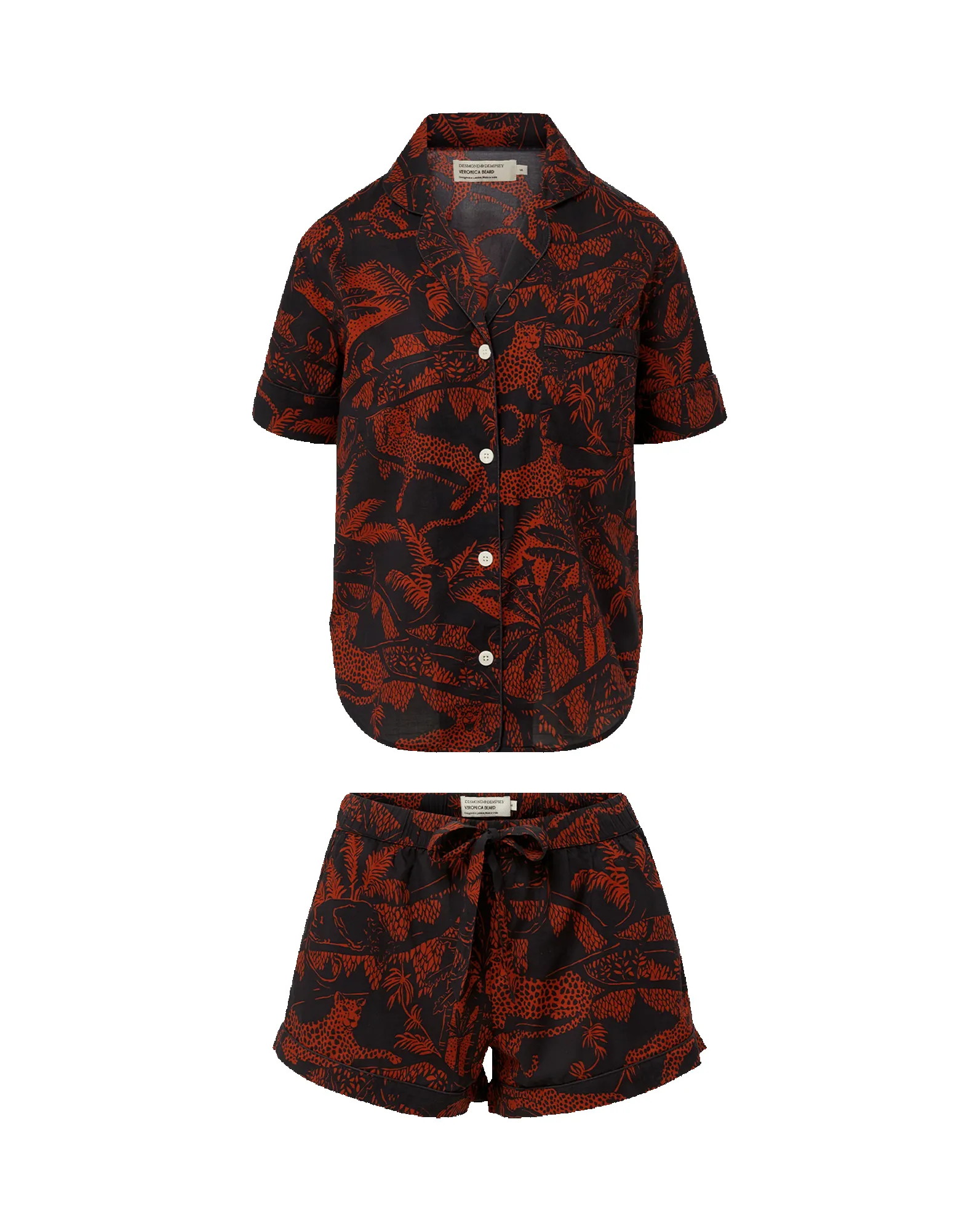 Short-Sleeve Cotton Pajama Set sold by Veronica Beard product image thumbnail 4