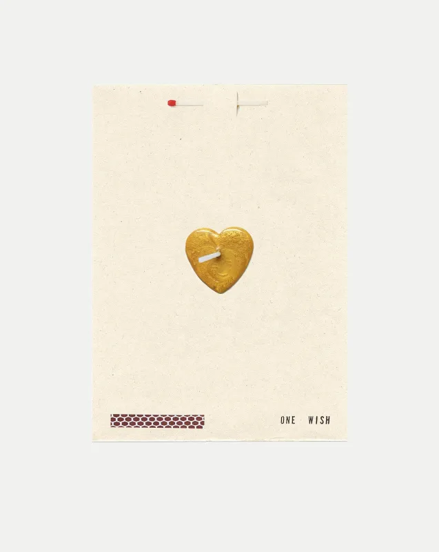 Gold Heart Wish Card sold by Veronica Beard