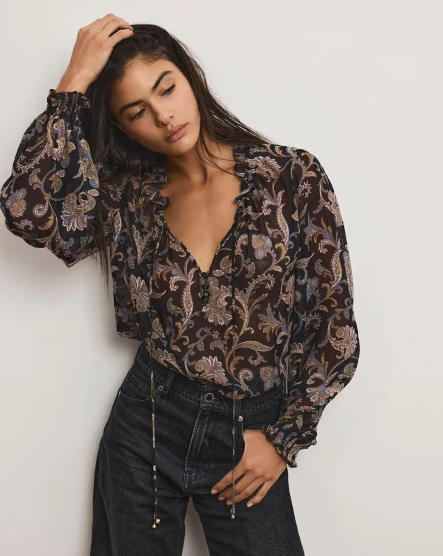 Hickory Paisley Blouse made by Veronica Beard