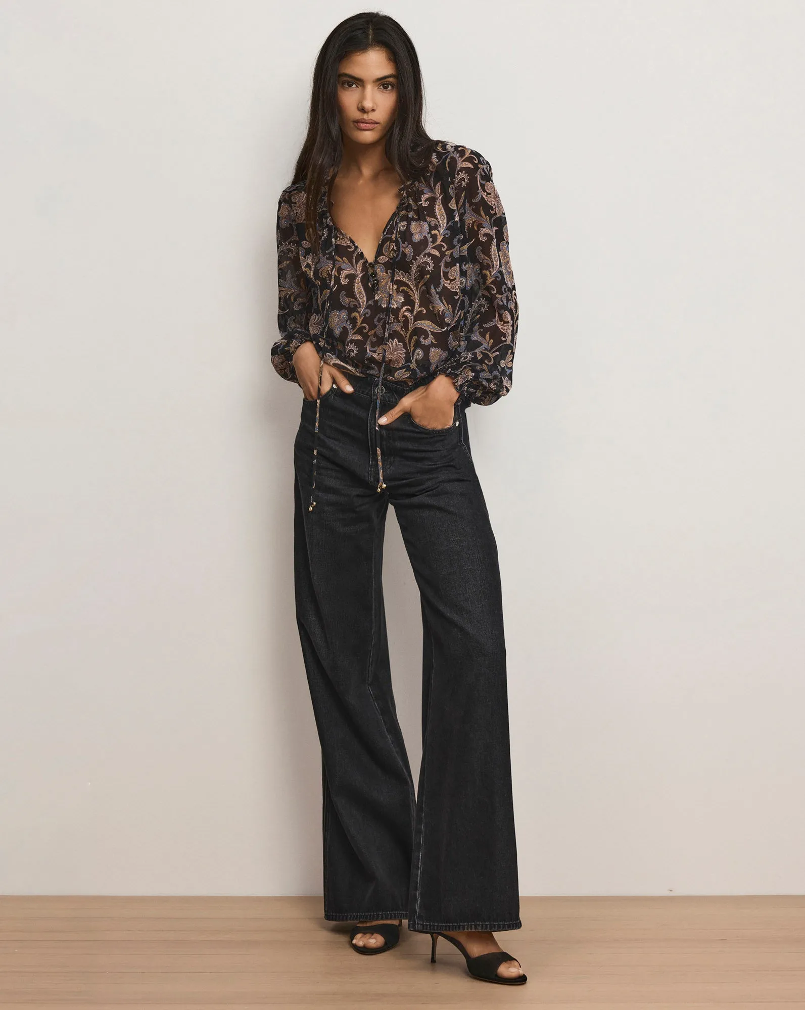 Hickory Paisley Blouse sold by Veronica Beard product image thumbnail 2