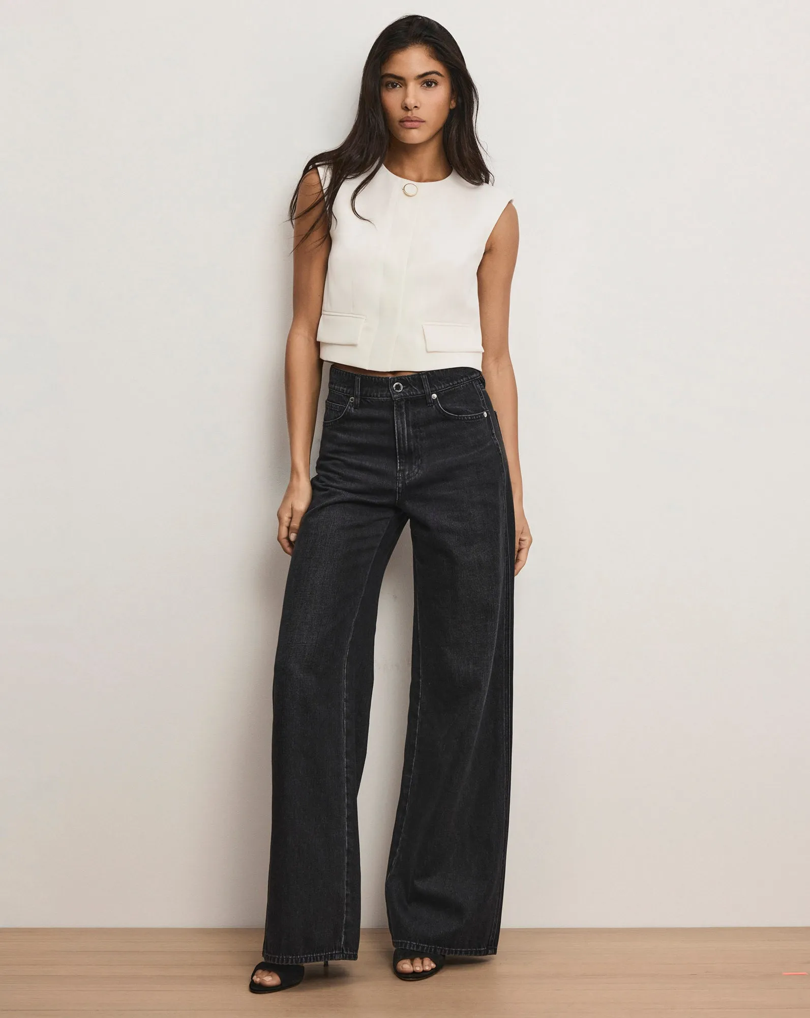 Cliffwood Cropped Vest sold by Veronica Beard product image thumbnail 2