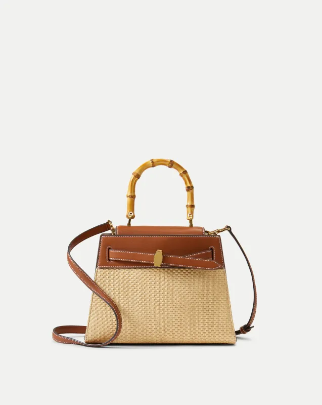 Veronica Beard Raffia Dash Top-Handle Bag sold by Veronica Beard
