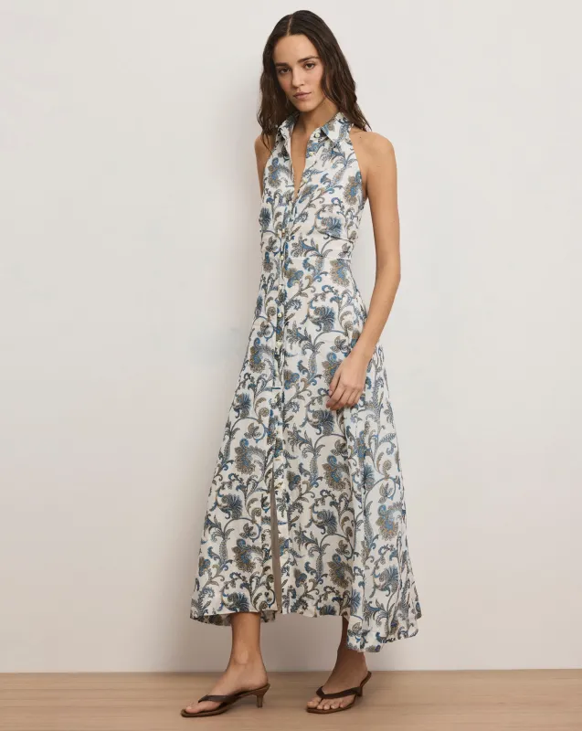 Mackey Paisley Halter Midi Dress made by Veronica Beard