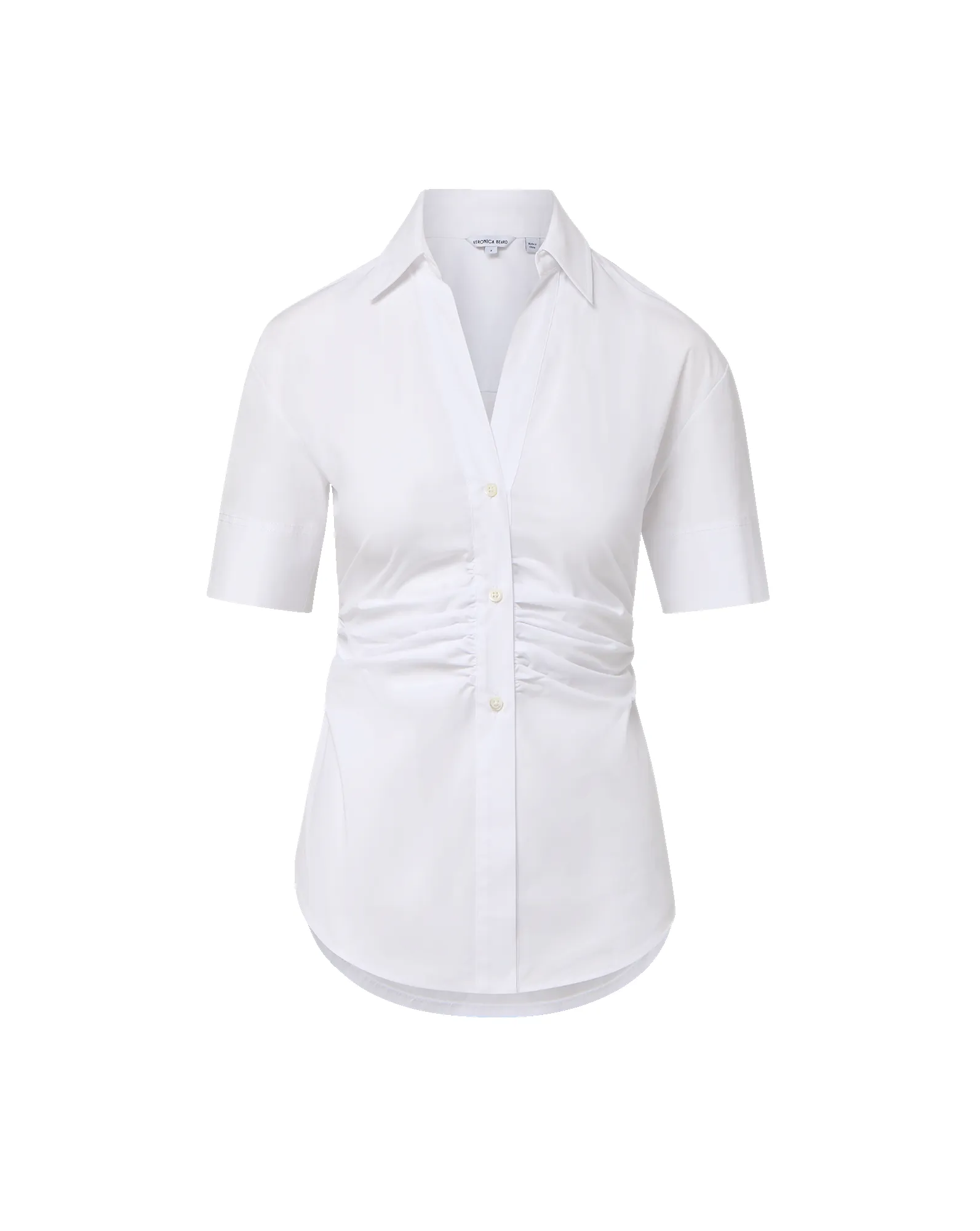 Devra Short-Sleeve Button-Down Shirt sold by Veronica Beard product image thumbnail 5