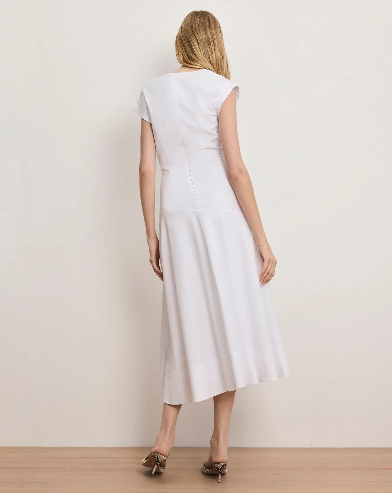 Lisette Cotton Poplin Midi Dress sold by Veronica Beard product image thumbnail 4