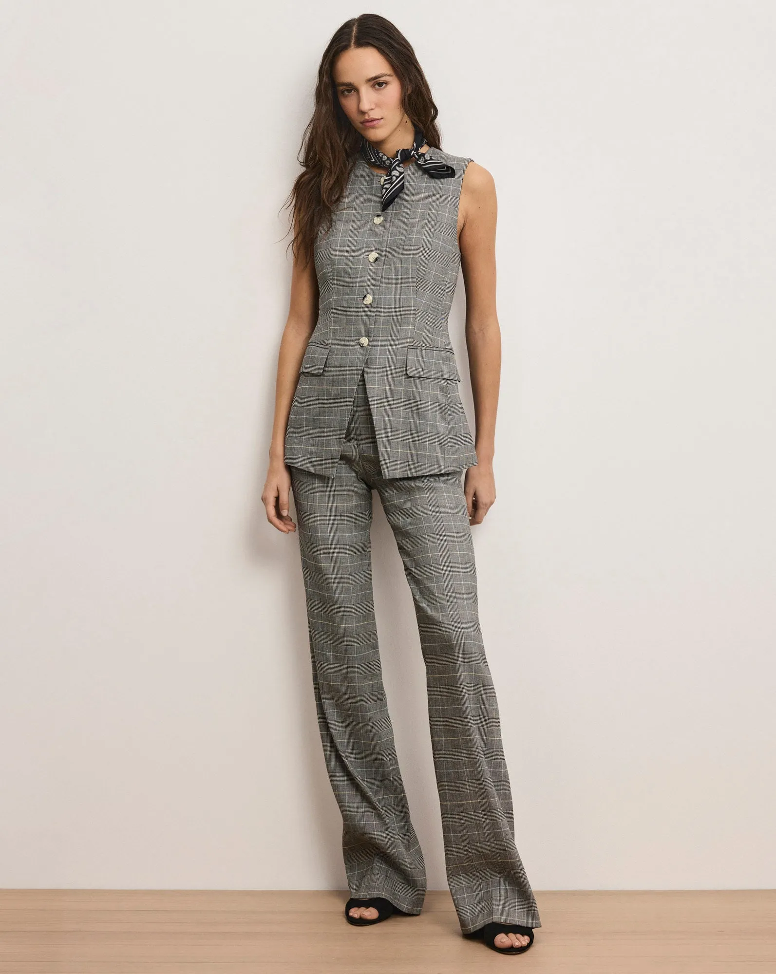 Jude Linen Wide-Leg Pant sold by Veronica Beard product image thumbnail 5