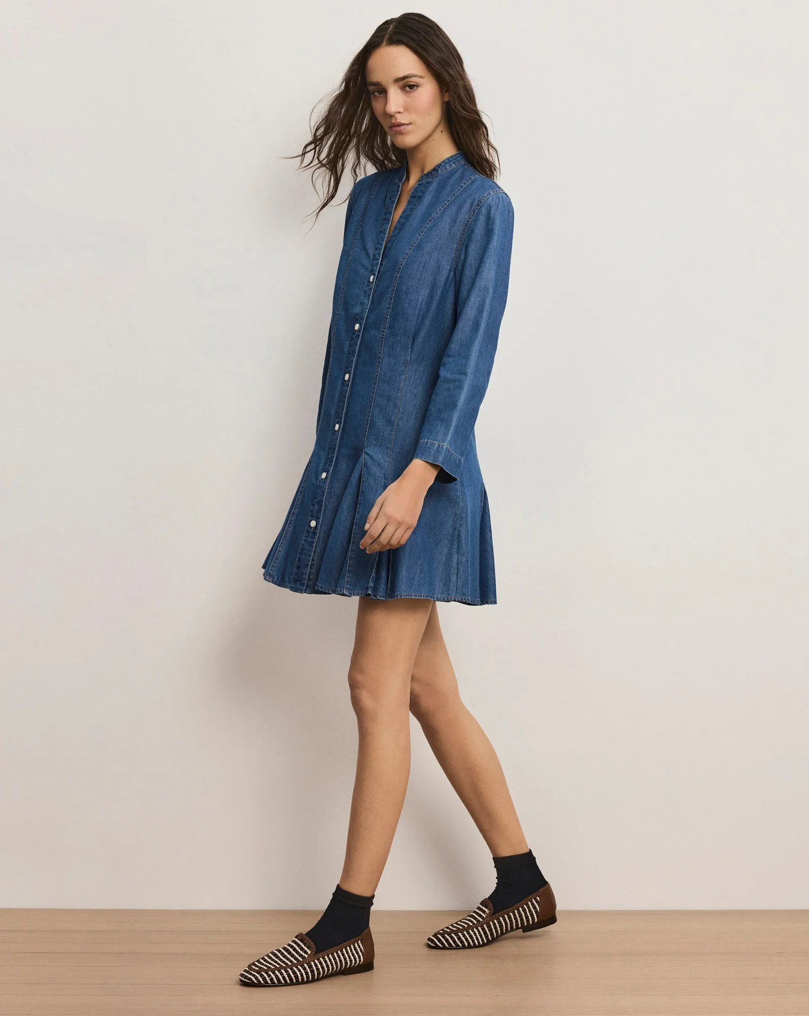Korinda Mini Shirtdress sold by Veronica Beard product image thumbnail 3