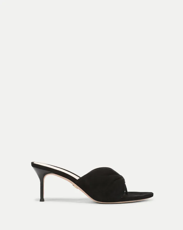 Tullia Suede Mid-Heel Sandal sold by Veronica Beard