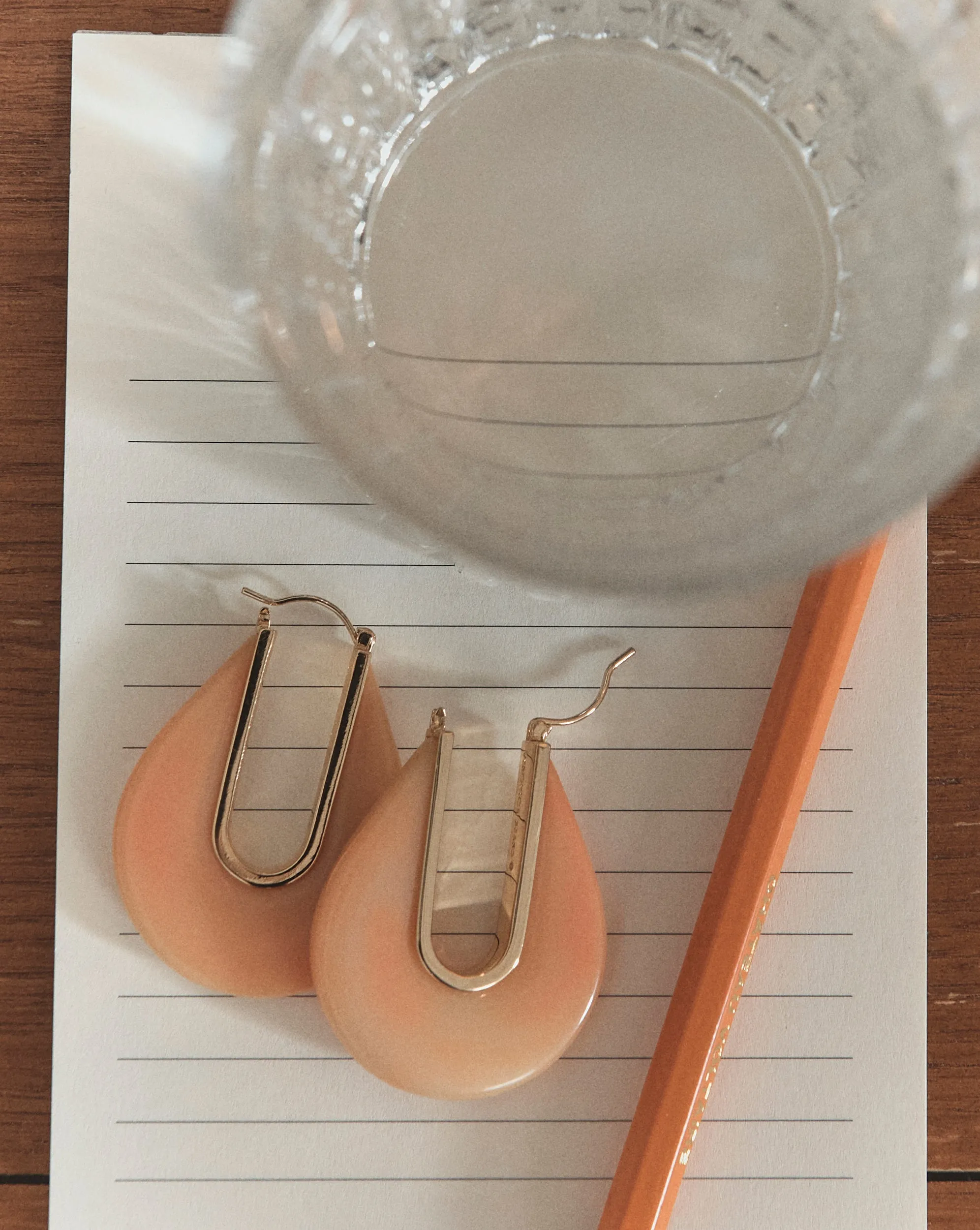 Resin Drop Hoop Earring sold by Veronica Beard product image thumbnail 5