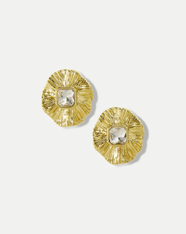 Gold Floral Earring sold by Veronica Beard