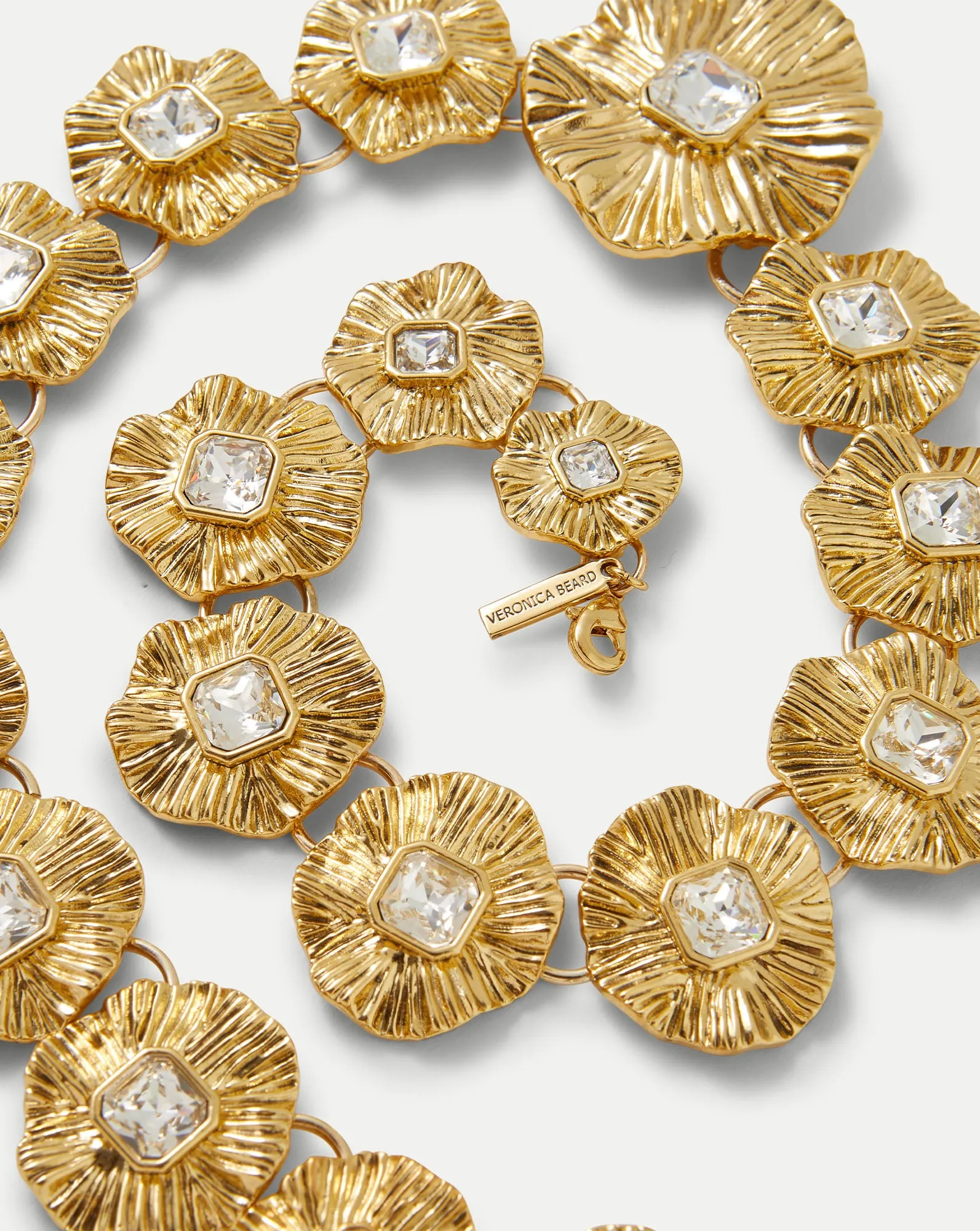 Gold Floral Statement Necklace sold by Veronica Beard product image thumbnail 4