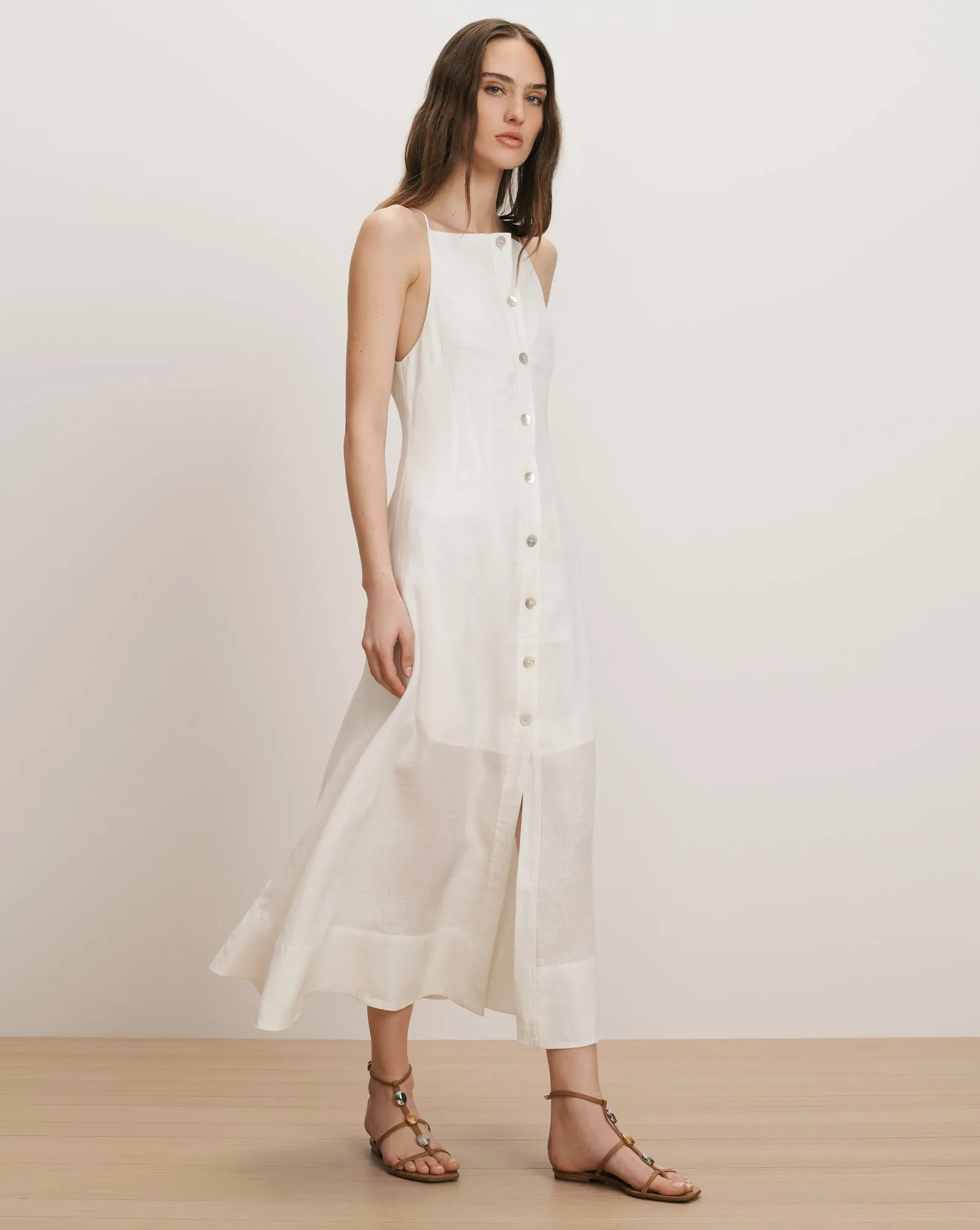 Georges Linen Midi Dress sold by Veronica Beard product image thumbnail 2