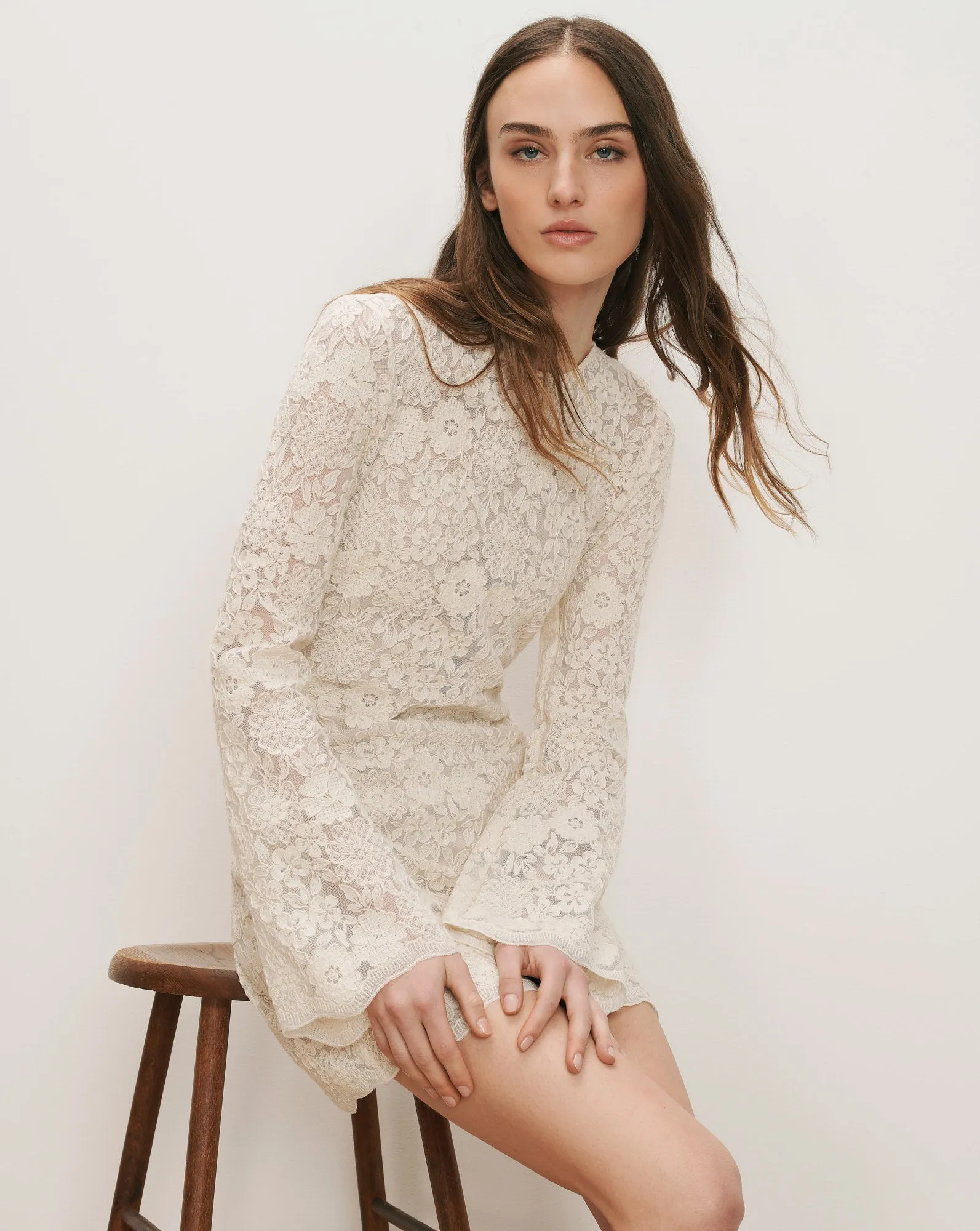 Teresia Lace Mini Dress sold by Veronica Beard