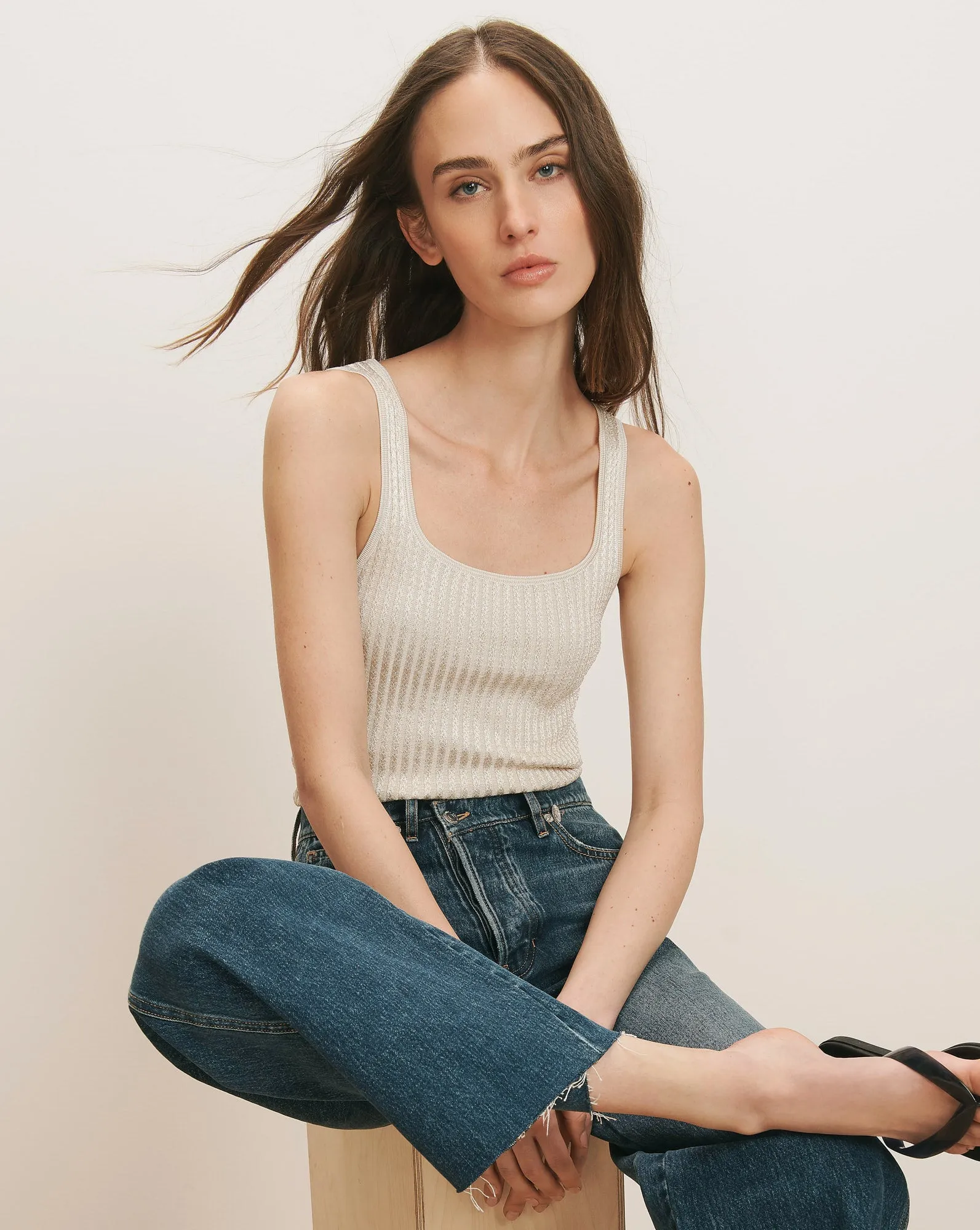 Sandra Knit Tank Top sold by Veronica Beard