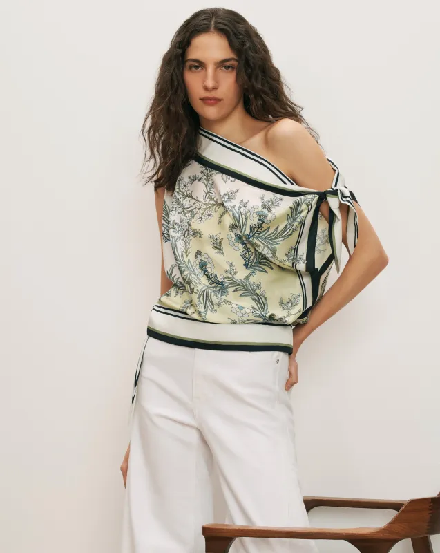 Tari One-Shoulder Blouse sold by Veronica Beard