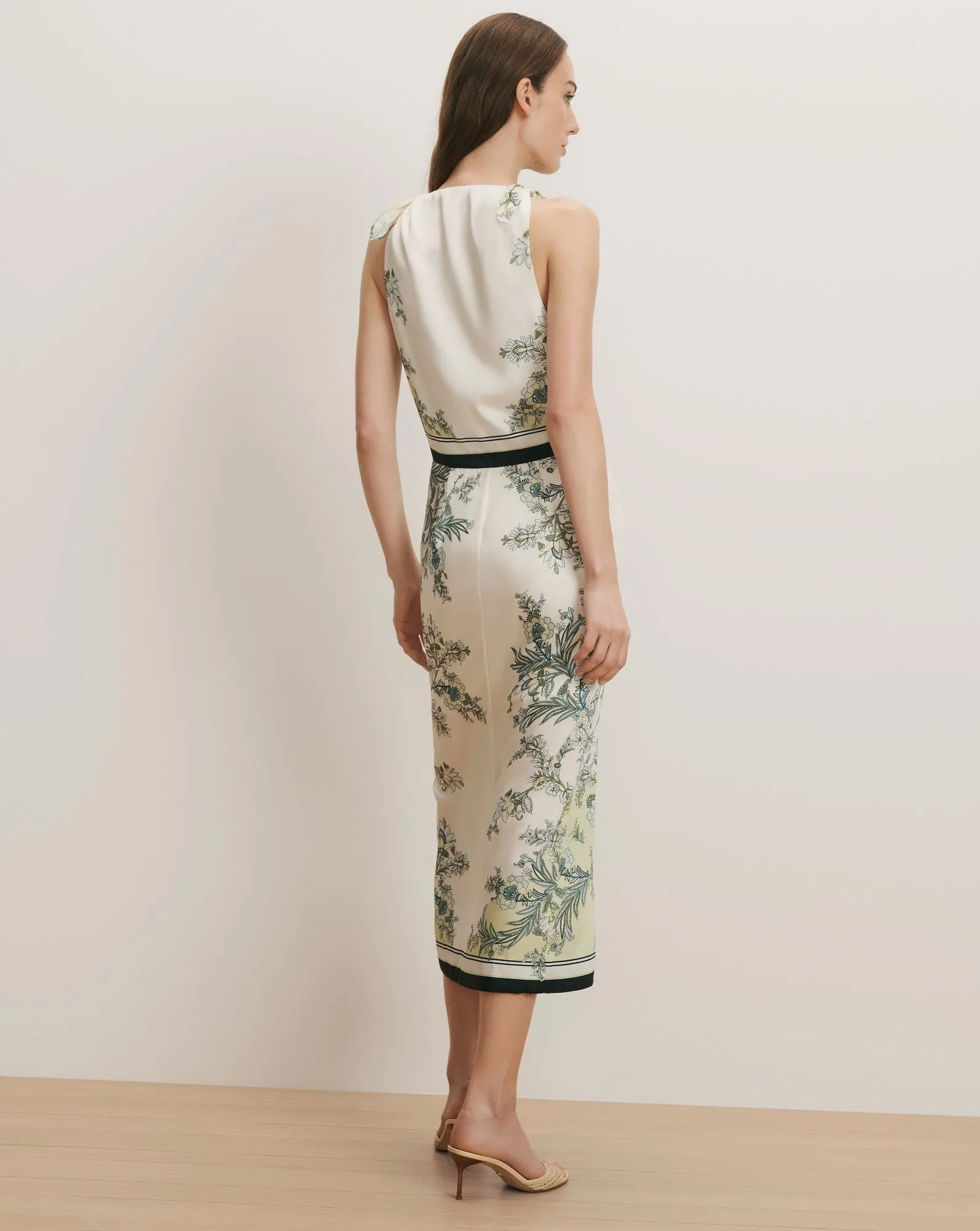 Kaliza Scarf-Print Midi Dress sold by Veronica Beard product image thumbnail 4