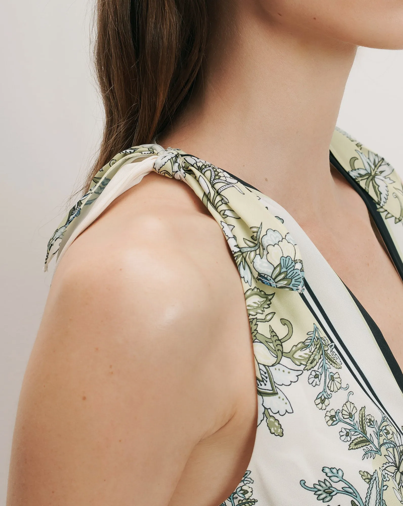 Kaliza Scarf-Print Midi Dress sold by Veronica Beard product image thumbnail 5