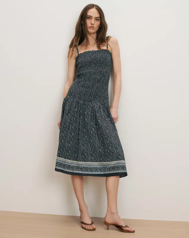 Marietta Shirred Midi Dress sold by Veronica Beard