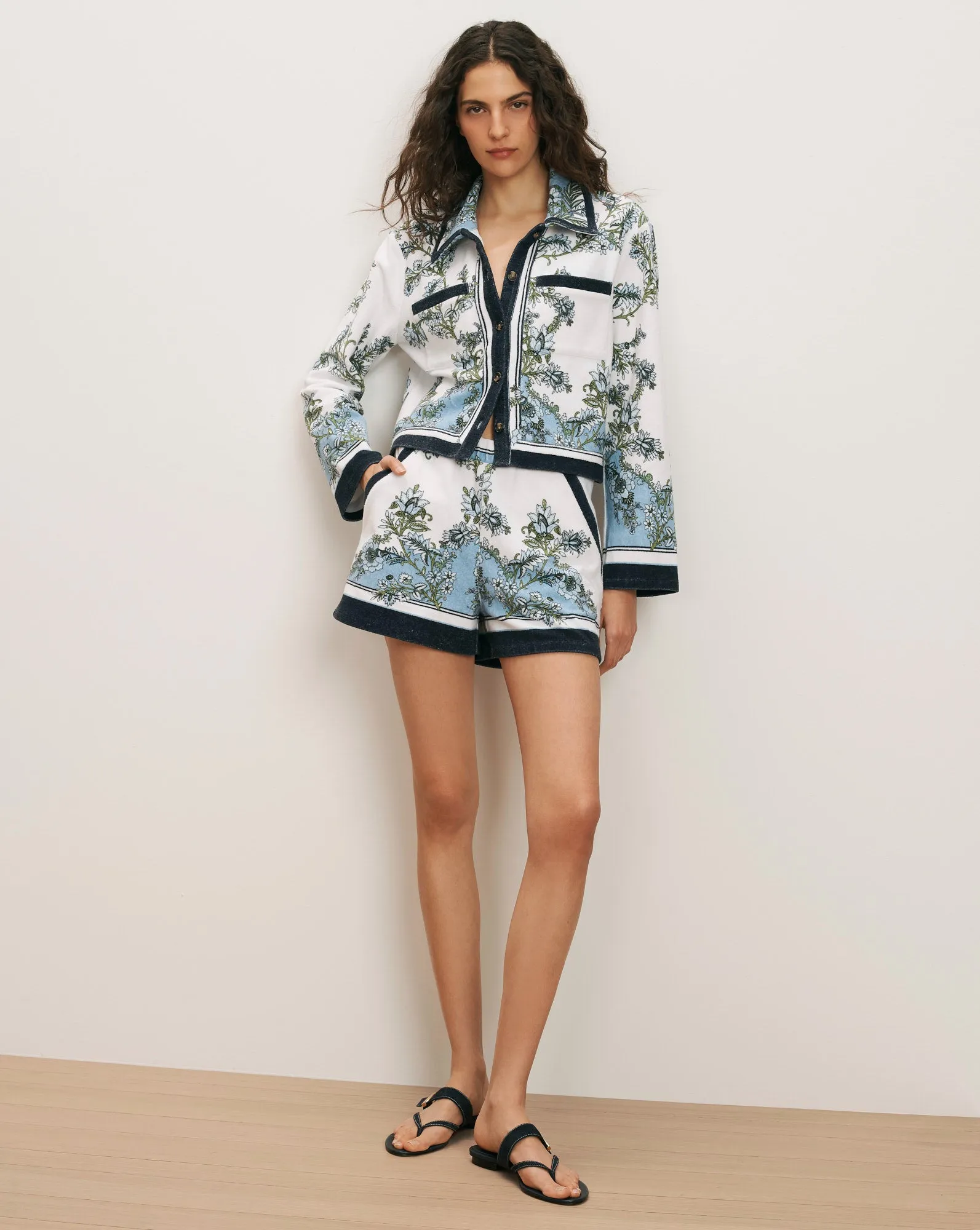 Novelle Terry Button-Down Shirt sold by Veronica Beard product image thumbnail 5