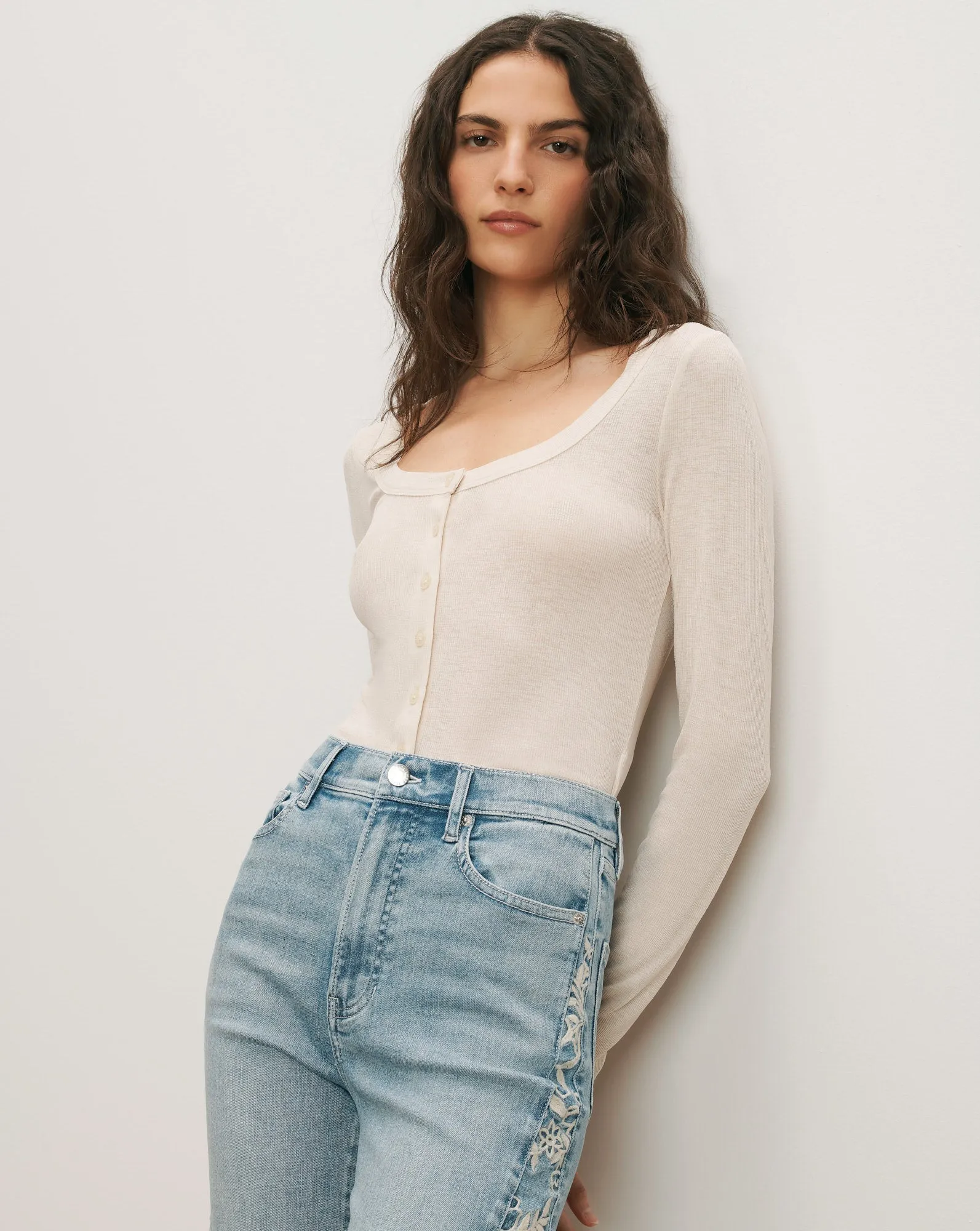 Hyland Button-Down T-Shirt sold by Veronica Beard