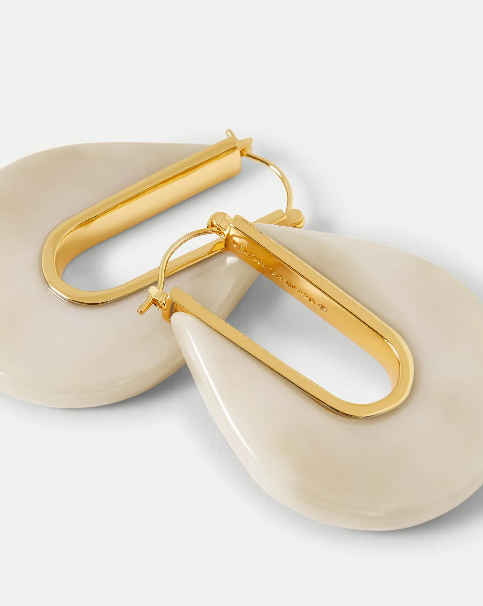 Resin Drop Hoop Earring sold by Veronica Beard product image thumbnail 4