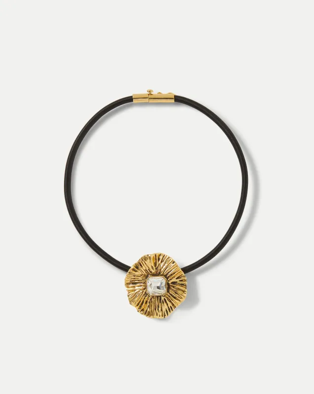 Floral Pendant Cord Necklace sold by Veronica Beard