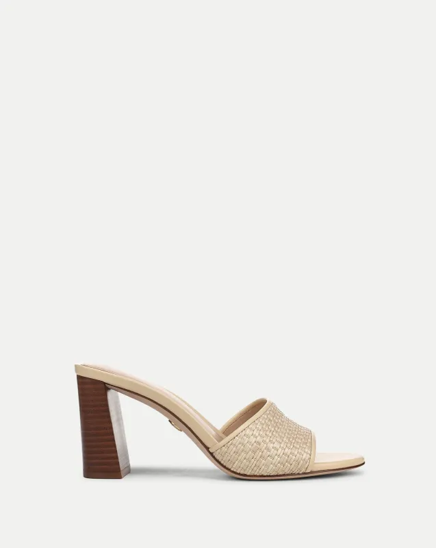 Galessa Raffia Mid-Heel Sandal sold by Veronica Beard