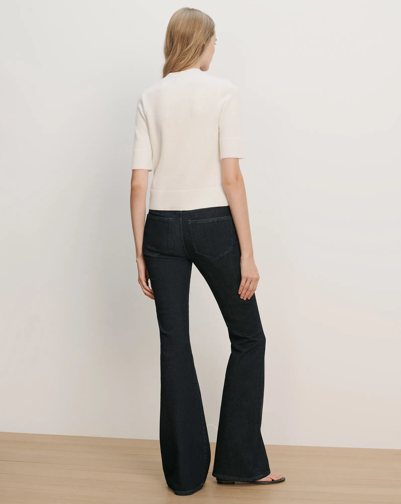 Solene Short-Sleeve Cashmere Cardigan sold by Veronica Beard product image thumbnail 4