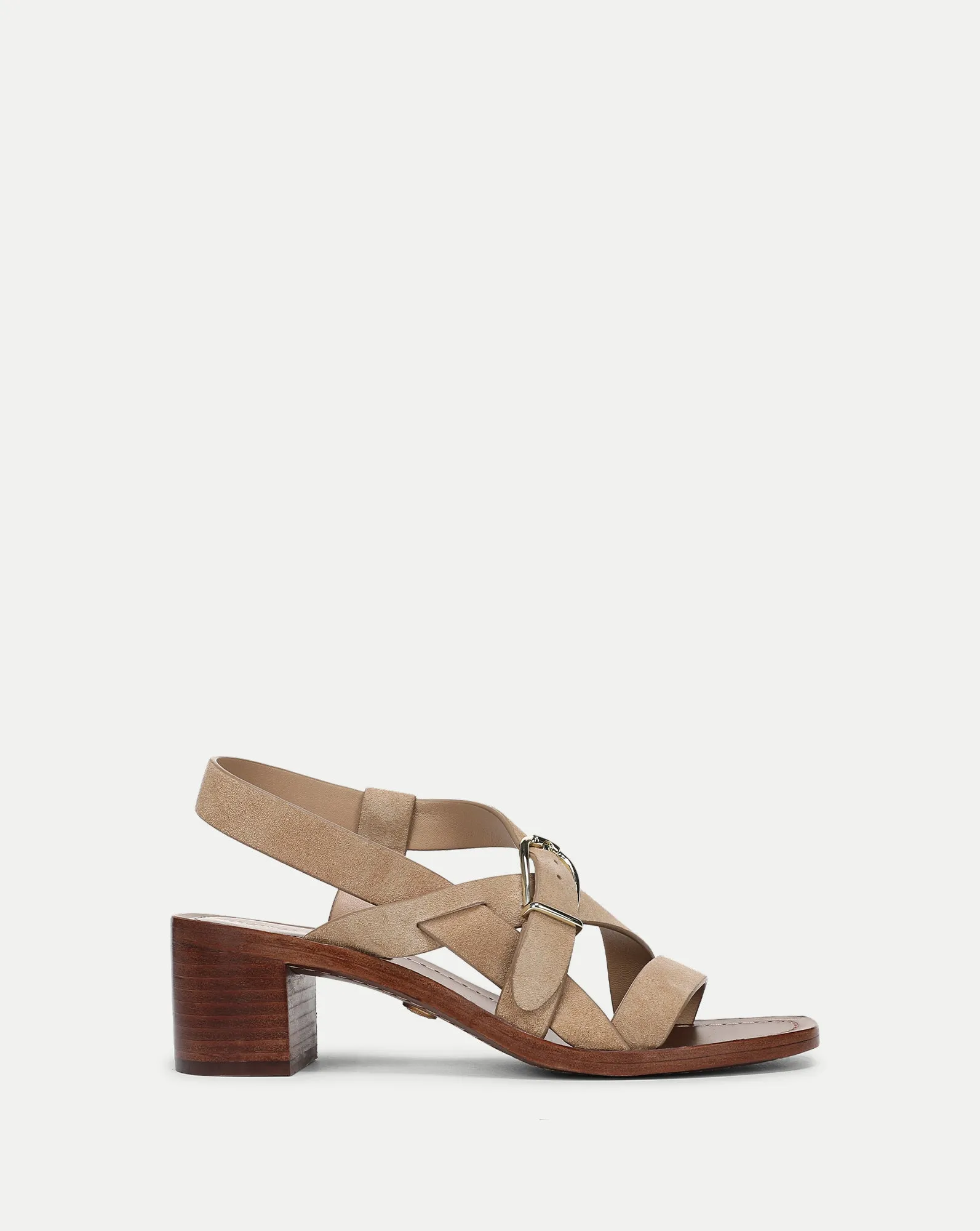 Etta Suede Mid-Heel Sandal sold by Veronica Beard
