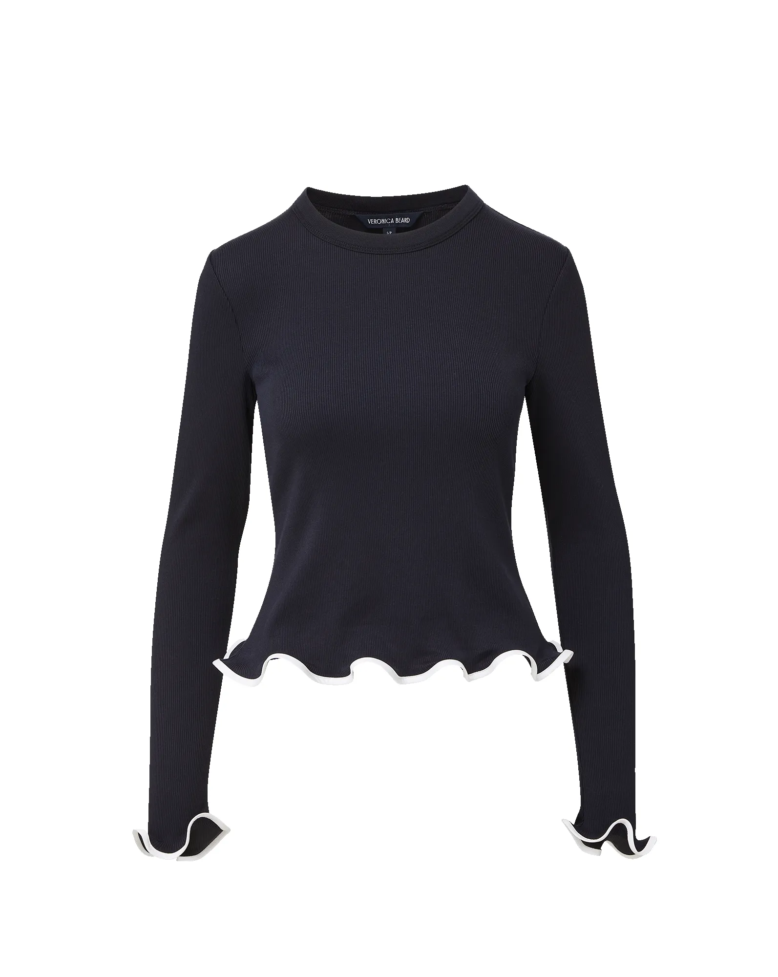 Elianne Ruffle-Trim T-Shirt sold by Veronica Beard product image thumbnail 5