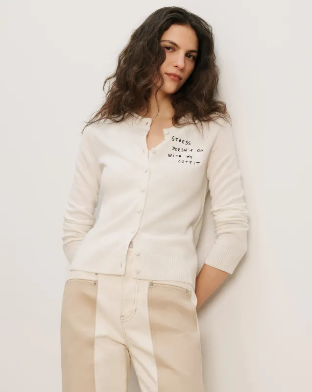 Daro Embroidered Cashmere Cardigan made by Veronica Beard