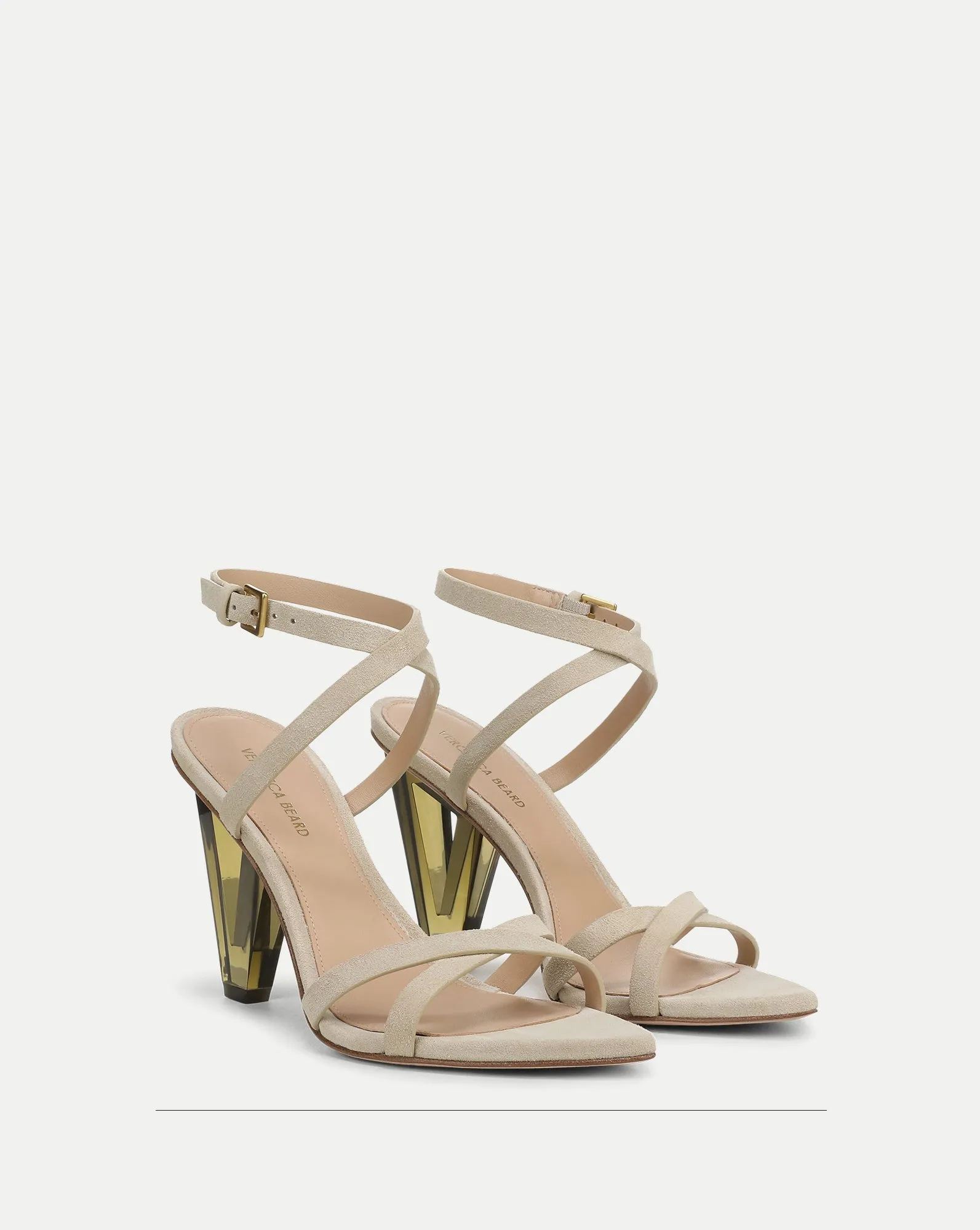 Lanaya Suede Ankle-Wrap Sandal sold by Veronica Beard product image thumbnail 3