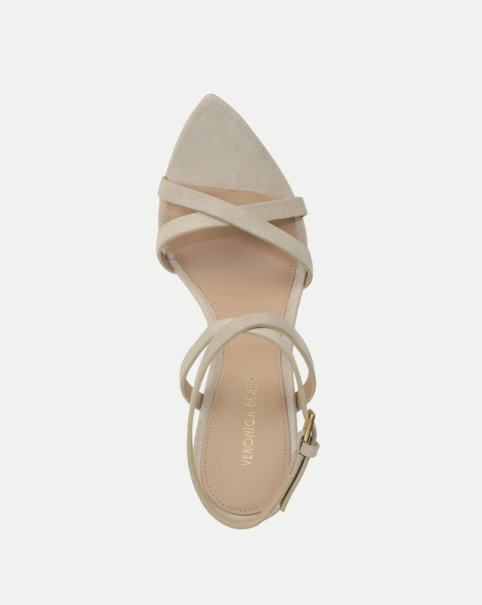 Lanaya Suede Ankle-Wrap Sandal sold by Veronica Beard product image thumbnail 4