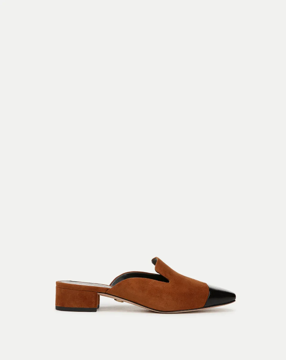 Cecile Suede Cap-Toe Mule sold by Veronica Beard