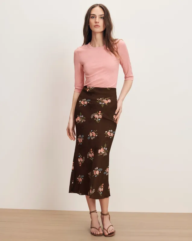 Clover Floral Midi Skirt made by Veronica Beard