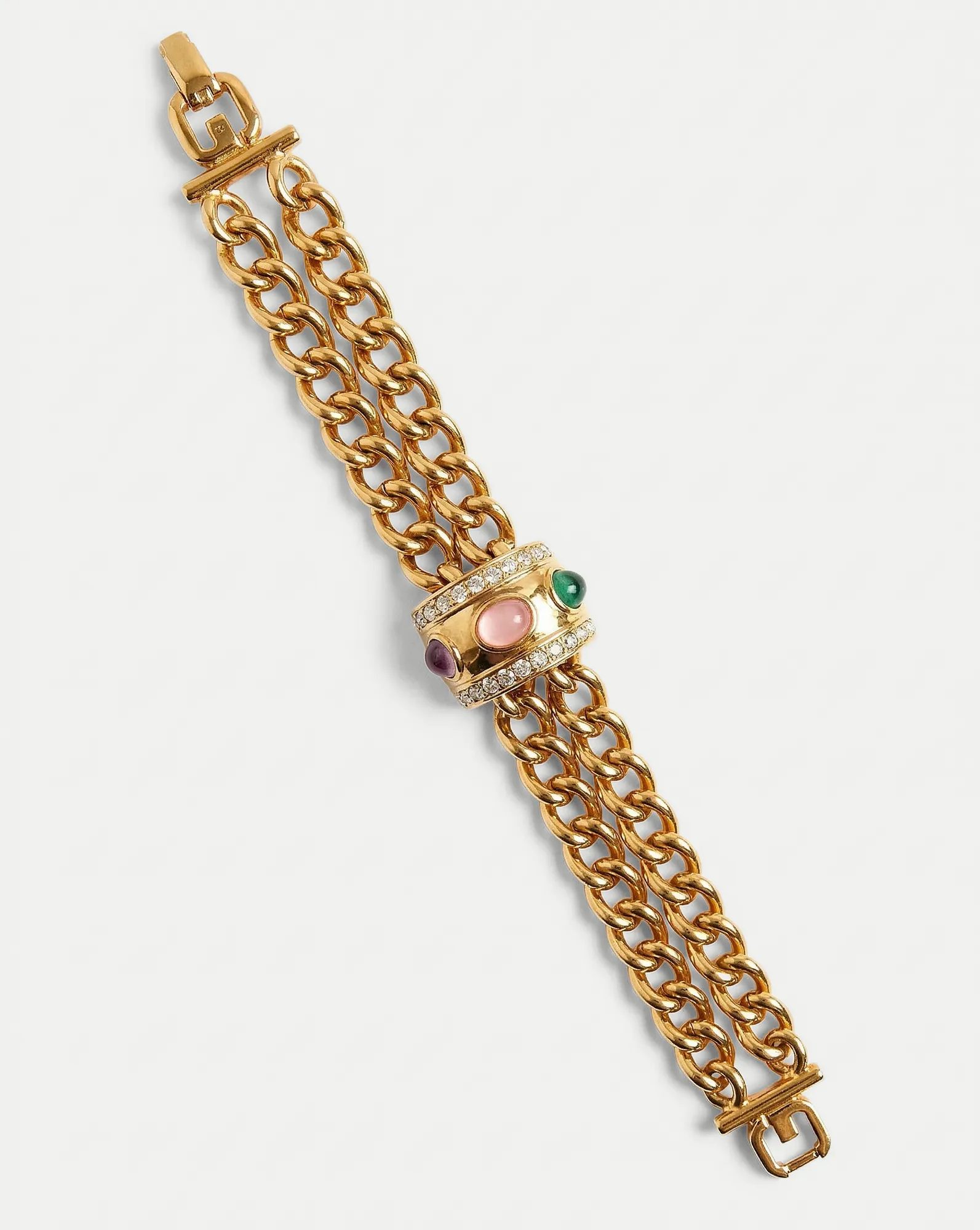 Vintage Cabochon Chain Bracelet sold by Veronica Beard product image thumbnail 3