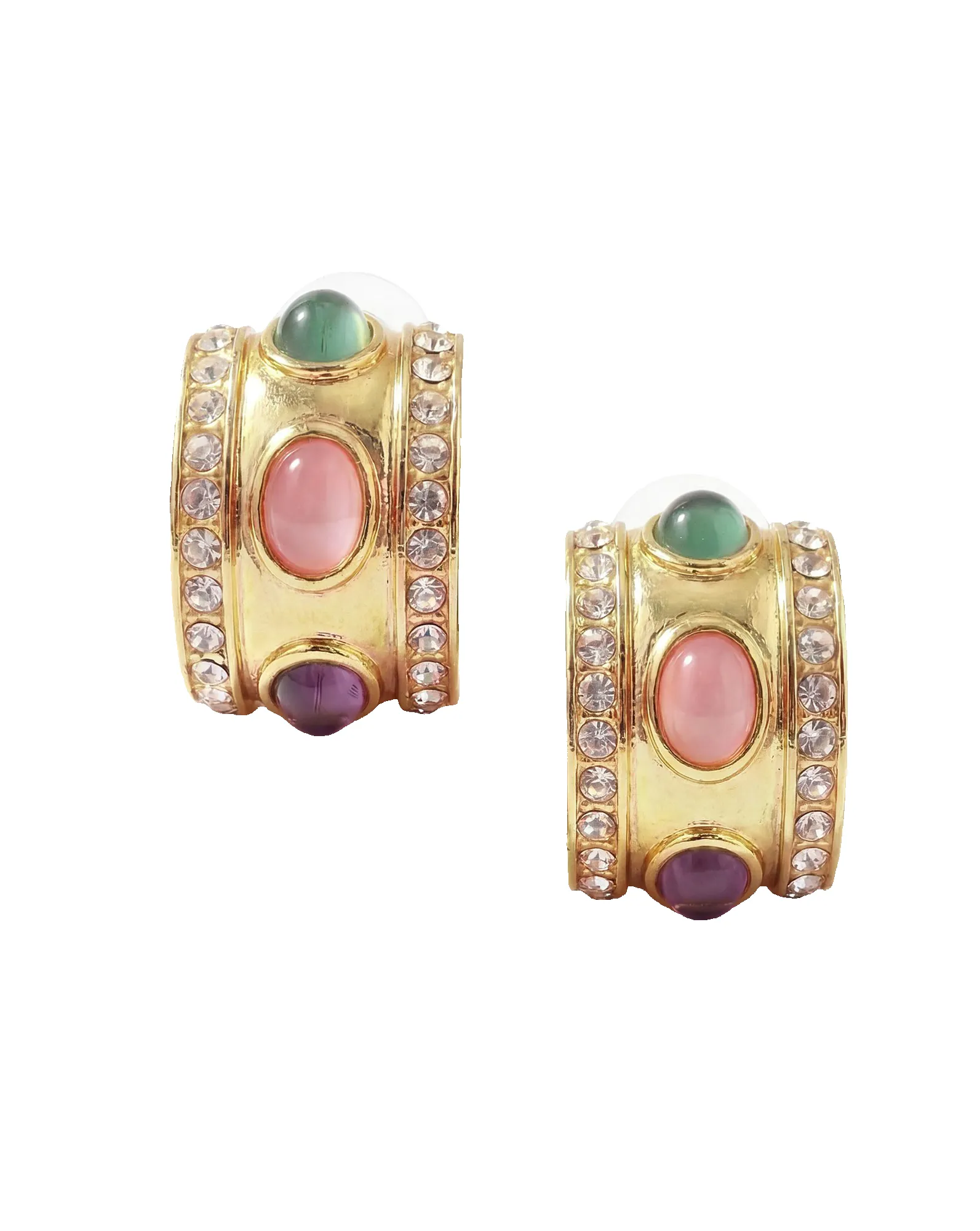 Vintage Cabochon Crest Earrings sold by Veronica Beard product image thumbnail 4