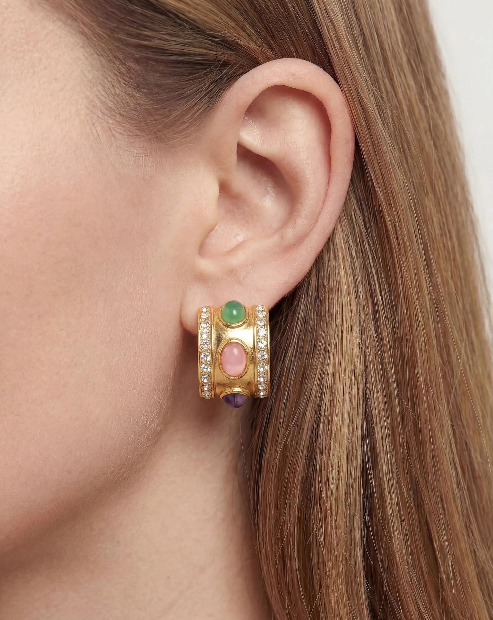 Vintage Cabochon Crest Earrings sold by Veronica Beard product image thumbnail 2