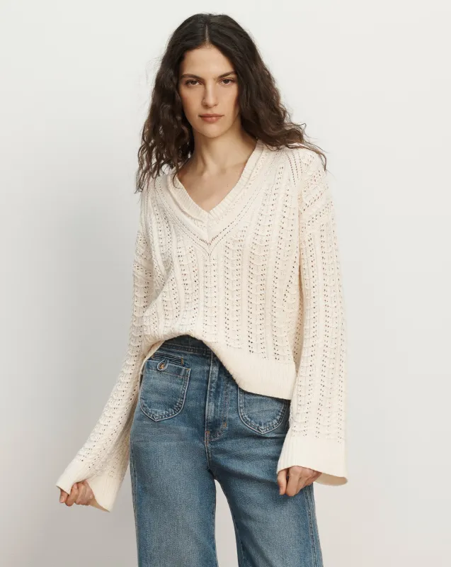 Deveraux Pointelle Sweater made by Veronica Beard