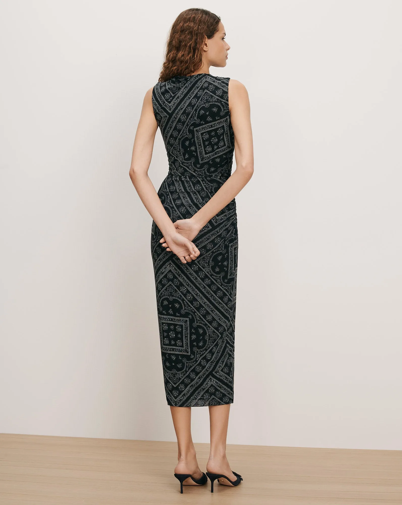 Sylviani Bandana Midi Dress sold by Veronica Beard product image thumbnail 4