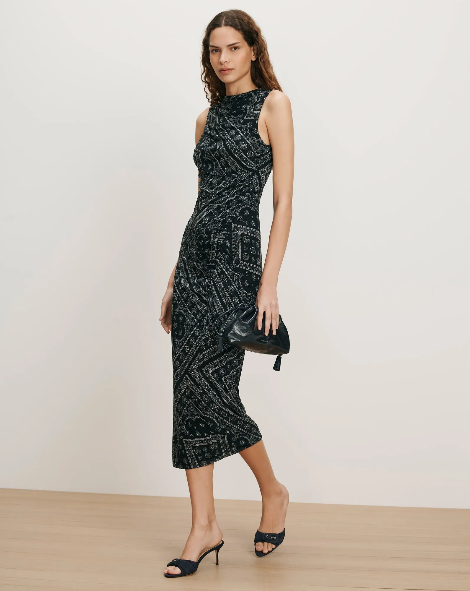 Sylviani Bandana Midi Dress sold by Veronica Beard