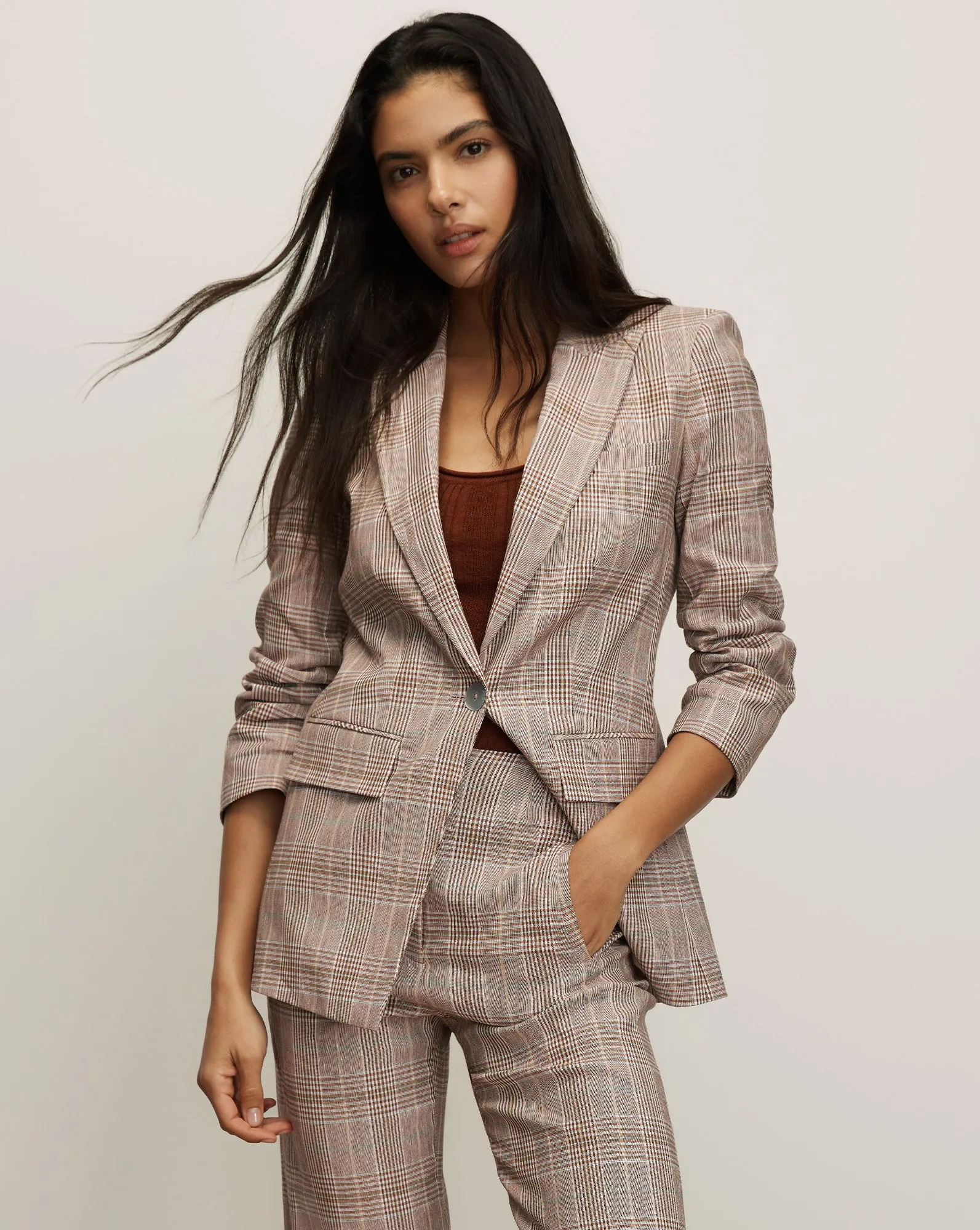 Clayton Plaid Dickey Jacket sold by Veronica Beard