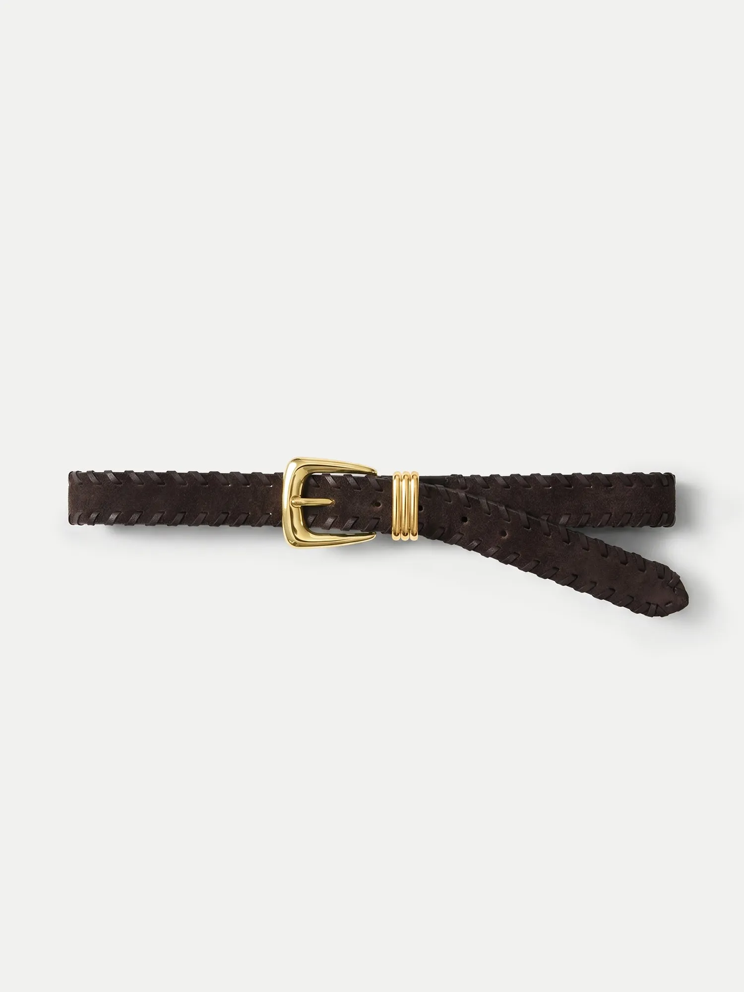 Arch Suede Whipstitch Belt sold by Veronica Beard