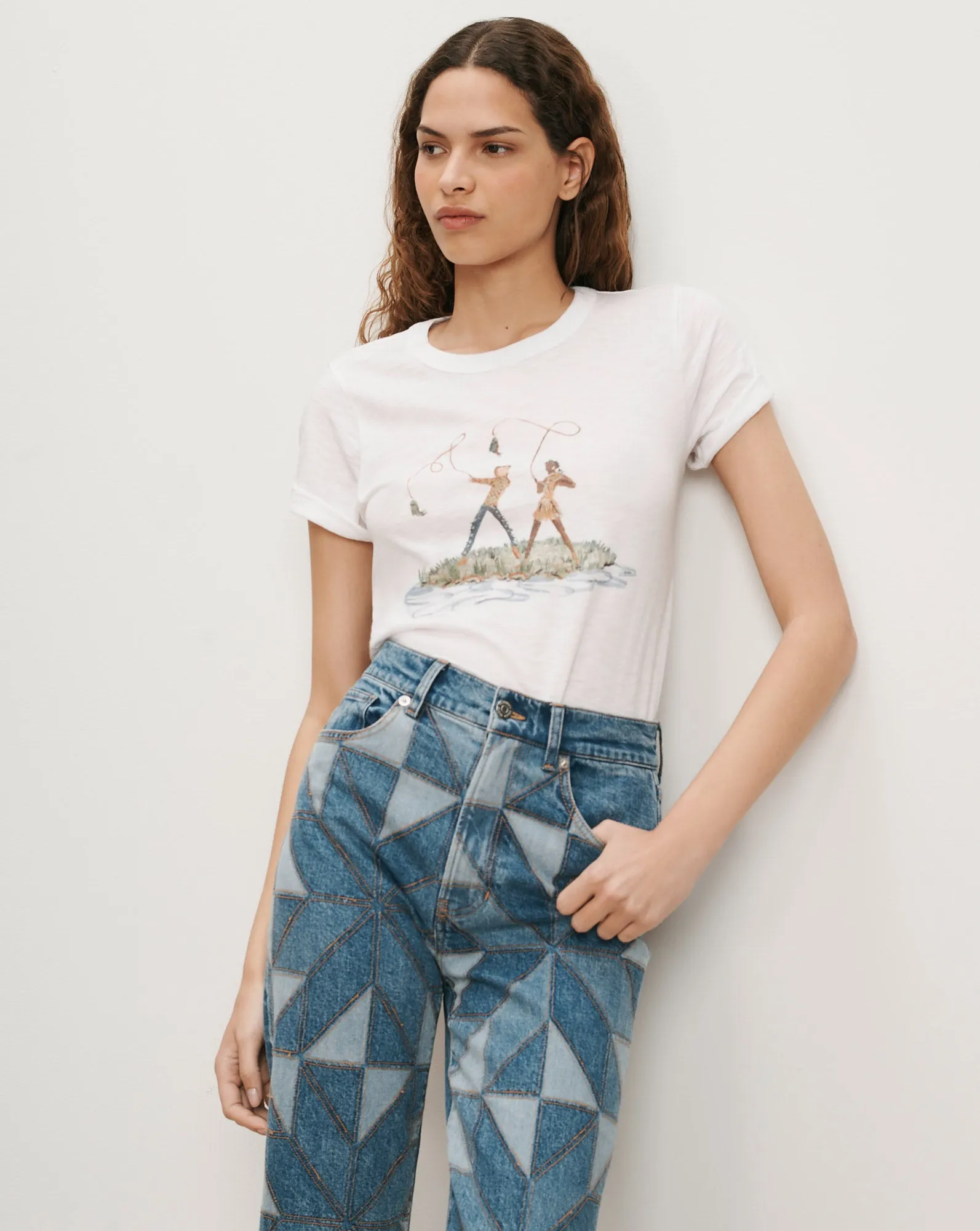 Carla Crewneck T-Shirt sold by Veronica Beard