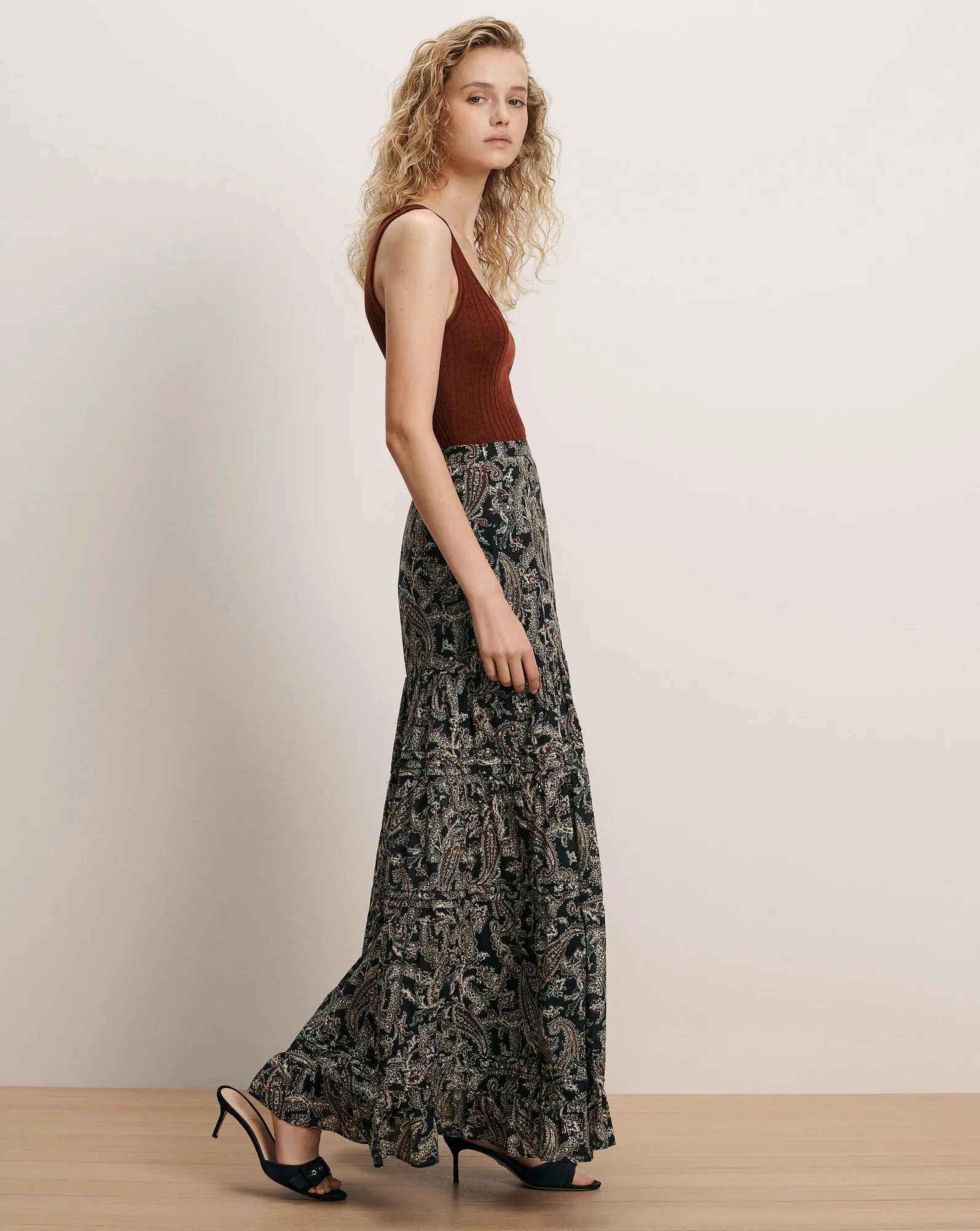 Heatheralyn Paisley Maxi Skirt sold by Veronica Beard product image thumbnail 3
