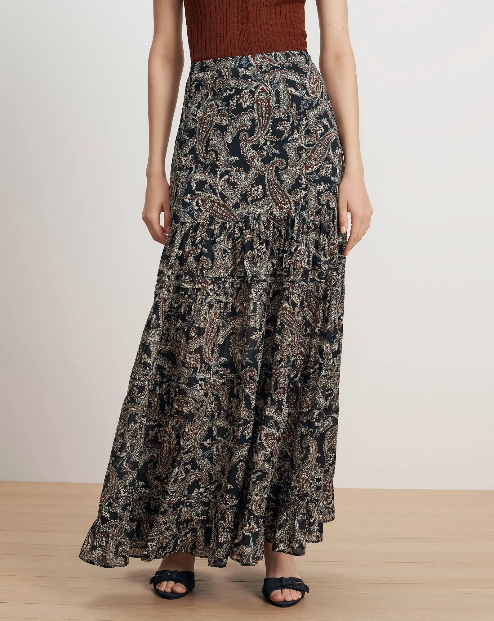 Heatheralyn Paisley Maxi Skirt sold by Veronica Beard product image thumbnail 2