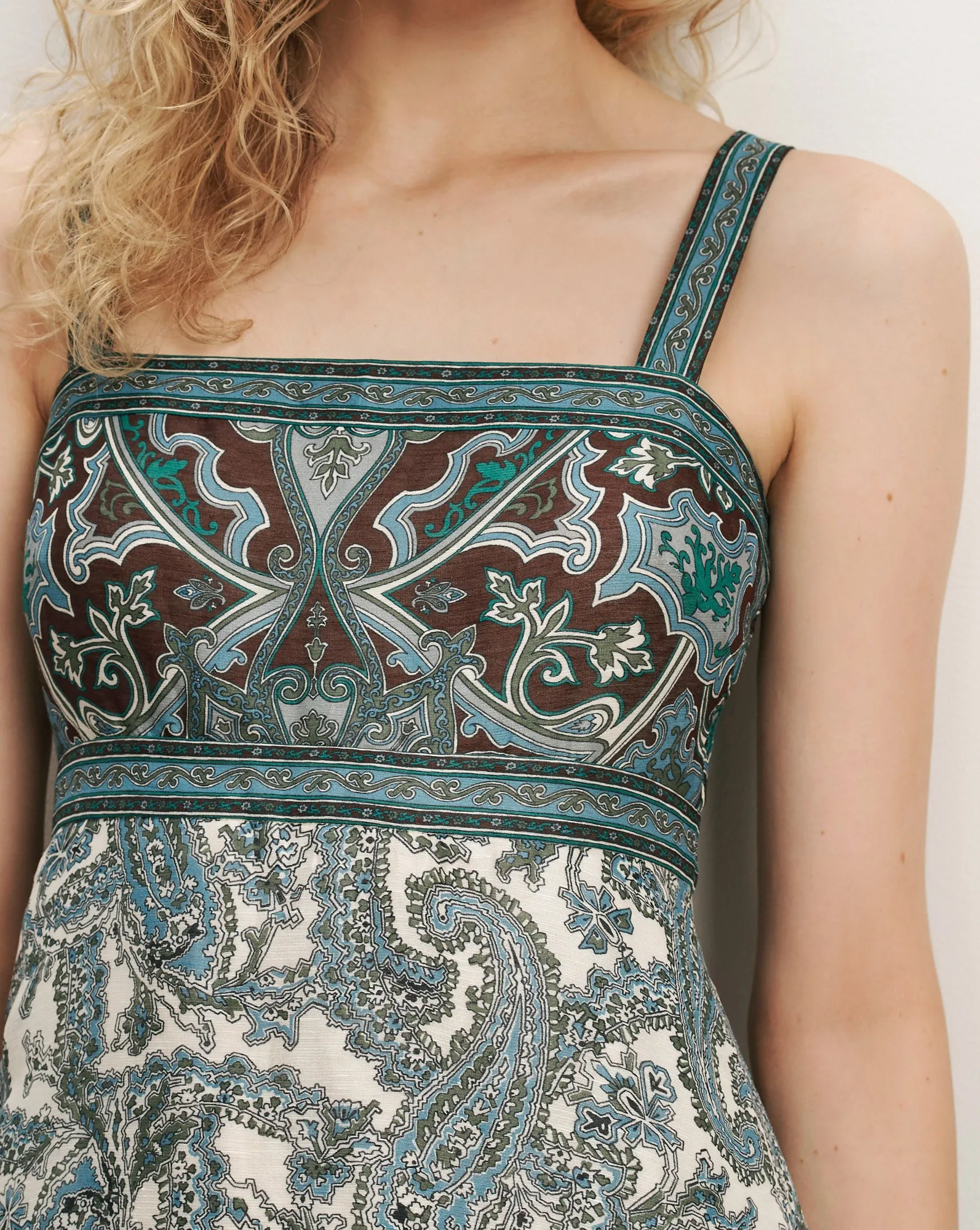 Rye Linen-Silk Midi Dress sold by Veronica Beard product image thumbnail 3