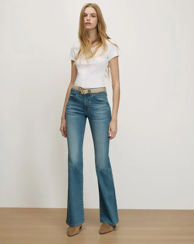 Beverly Mid-Rise Skinny-Flare Jean made by Veronica Beard
