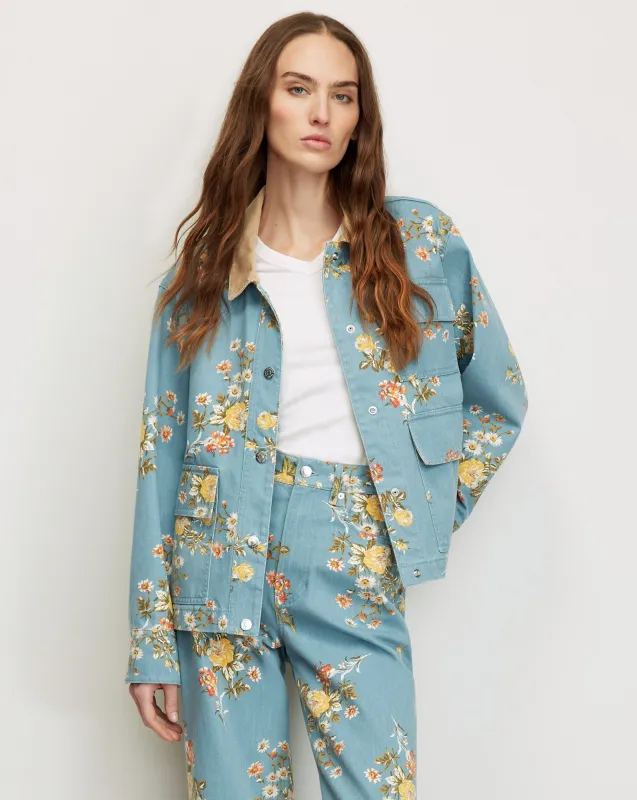 Leighton Floral Denim Jacket made by Veronica Beard